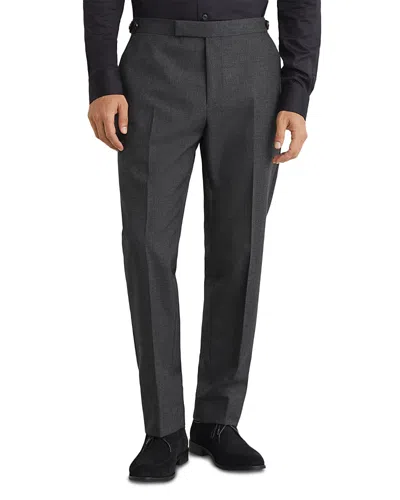 Reiss Bold Wool Tab Waist Pants In Gray