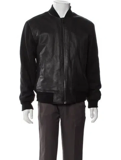 Pre-owned Reiss Bomber Jacket In Black