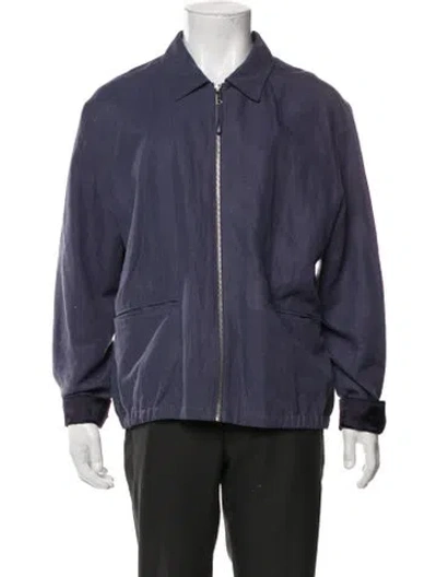 Pre-owned Reiss Bomber Jacket In Blue
