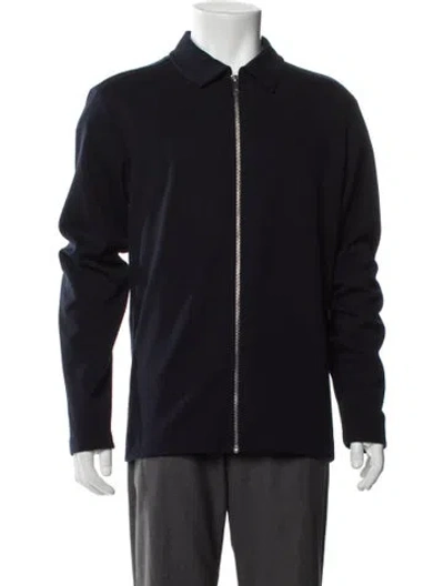 Pre-owned Reiss Bomber Jacket In Blue