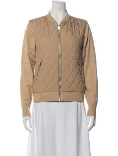 Pre-owned Reiss Bomber Jacket In Neutrals