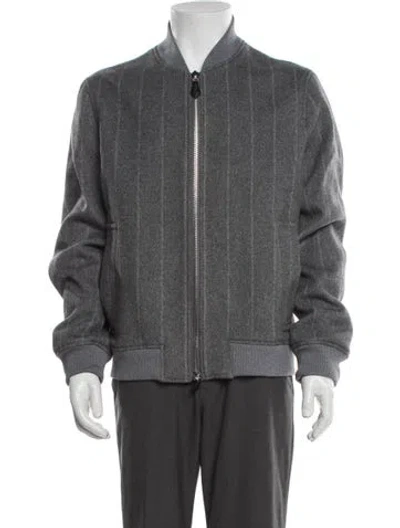 Pre-owned Reiss Bomber Jacket W/ Tags In Gray