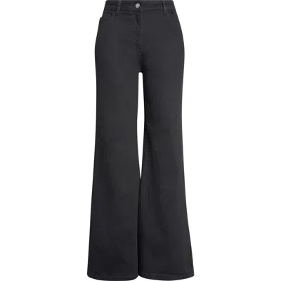 Reiss Bonnie Flare Leg Jeans In Black
