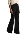 Reiss Black Bonnie Mid-rise Flared Jeans In Black