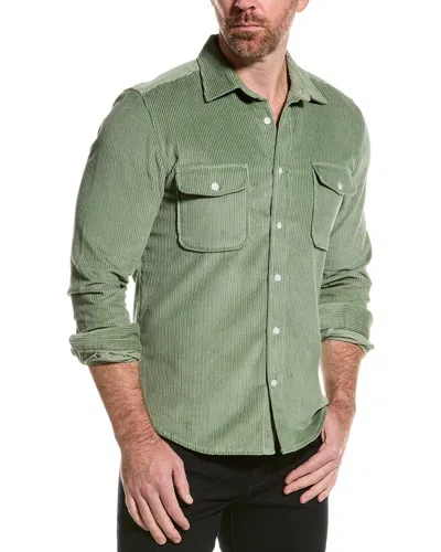 Reiss Bonucci Cord Twin Pocket Shirt In Green