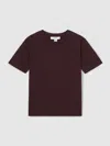 Reiss Bordeaux 13-14 Yrs Cotton Crew-neck T-shirt