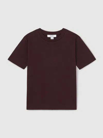 Reiss Bordeaux 13-14 Yrs Cotton Crew-neck T-shirt