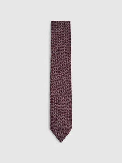 Reiss Bordeaux Tie In Burgundy