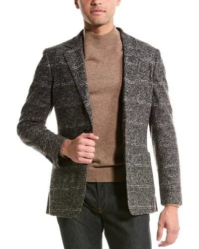 Reiss Box Wool-blend Formal Jacket In Grey