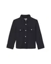 Reiss Boys' Alabastor Waffle Textured Shirt Jacket - Little Kid In Black