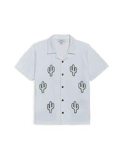 Reiss Boys' Aurora Cactus Button Down Camp Shirt - Big Kid In White