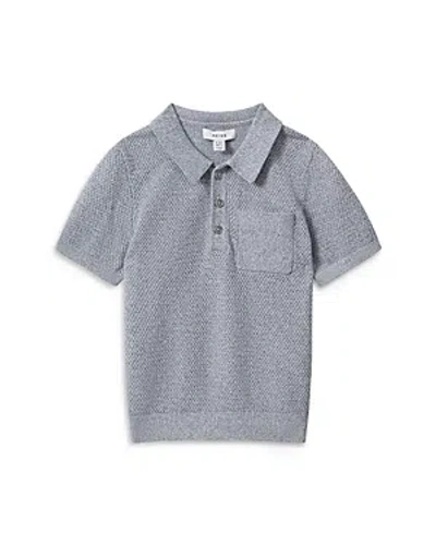Reiss Boys' Demetri Textured Polo Shirt - Little Kid In Gray