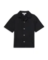 Reiss Navy Wave Jacquard Cuban Collar Shirt