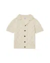Reiss Boys' Filby Short Sleeve Cuban Shirt - Little Kid In White
