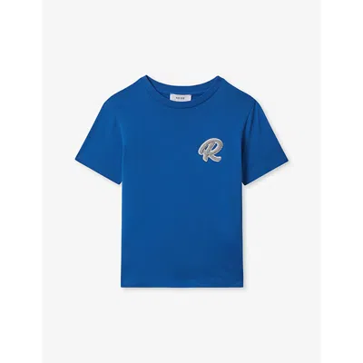 Reiss Boys Lapis Blue Kids Jude Short-sleeve Cotton T-shirt 3-14 Years