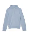 Reiss Boys' Long Sleeved Merino Funnel Neck 1/2 Zip Sweater - Little Kid, Big Kid In Blue