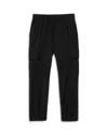 Reiss Lucian - Navy Junior Technical Drawstring Cuffed Joggers, Age 5-6 Years In Black