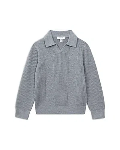 Reiss Boys' Malik Sr Polo Sweater - Big Kid In Soft Grey