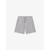 REISS REISS BOYS SILVER KIDS HESTER TEXTURED-WEAVE COTTON SHORTS 3-14 YEARS