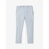 Reiss Boys Soft Blue Kids Kin Slim-fit Adjustable Linen Trousers 3-9 Years