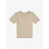 Reiss Boys Stone Kids Bless Crewneck Cotton-jersey T-shirt 3-14 Years In Neutral