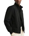 Reiss Brad Regular Fit Tech Bomber Jacket In Black