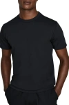 Reiss Navy Mercerised Cotton Crew Neck T-shirt In Blue
