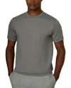 Reiss Flint Grey Bradley Interlock Jersey Crew Neck T-shirt In Flint Grey