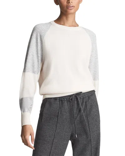 Reiss Bria Wool & Cashmere-blend Jumper In White