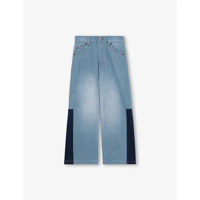 Reiss Kids' Blue Briar Patchwork Denim Jeans 9-14