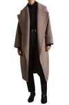 Reiss Mink Neutral Bridget Petite Wool-blend Blindseam Coat In Brown