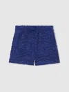 Reiss Bright Blue 9-13 Yrs Smileyworld | Wave Texture Shorts In Blue