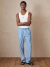 Reiss Che Chica Drawstring Stripe Cotton Poplin Pants