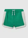 Reiss Bright Green/ecru Junior Contrast Drawstring Swim Shorts In Green