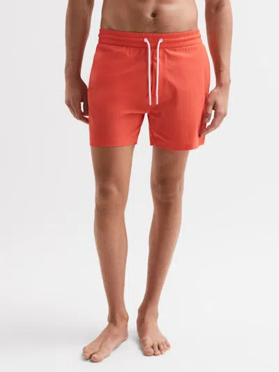 Reiss Bright Orange Plain Drawstring Swim Shorts