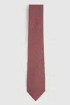 Reiss Bright Orange Aderci Silk Square Floral Tie In Bright Orange