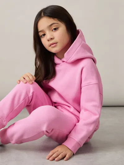 Reiss Kids' Bright Pink 9-13 Yrs Cotton-blend Hoodie And Joggers Set