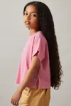 Reiss Kids' Bright Pink 9-13 Yrs Cotton Oversized Short-sleeve T-shirt