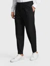 Reiss Brighton Relaxed Drawstring Trousers With Turn-ups In Blue