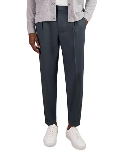 Reiss Brighton Relaxed Fit Pleated Trousers In Blue