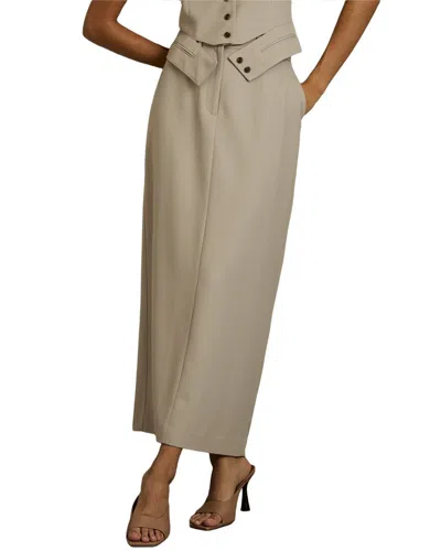 Reiss Brittany Formal Wool-blend Tailored Skirt In Gray