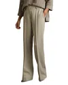 Reiss Womens Neutral Brittany Textured Wool-blend Straight-leg Suit Trousers In Neutral