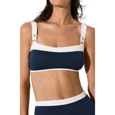 Reiss Bronte Bikini Top In Blue