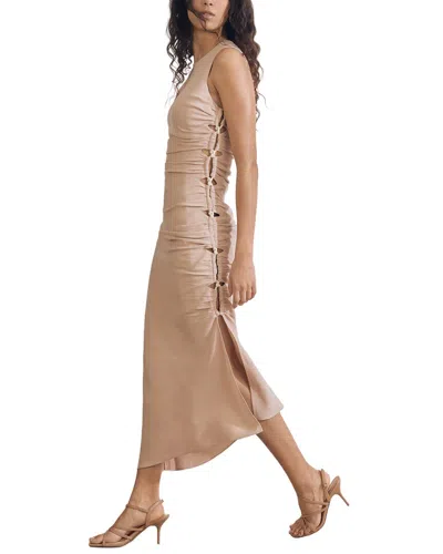 Reiss Brooke Maxi Cutout Dress In Neutral