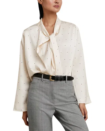 Reiss Brooklyn Check Print Flare Leg Pants In Gray