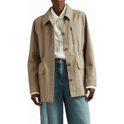 REISS REISS BROOKLYN COTTON UTILITY JACKET
