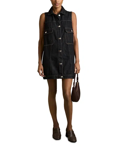 Reiss Brooklyn Denim Mini Dress In Indigo