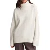 Reiss Brooklyn Oversize Wool & Cashmere Turtleneck Sweater In White