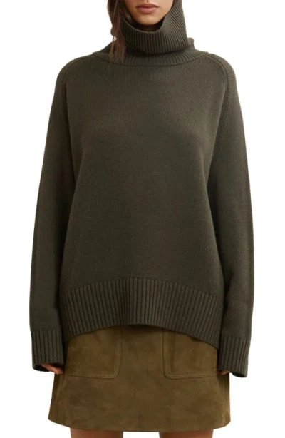 Reiss Brooklyn Wool & Cashmere Turtleneck Sweater In Green