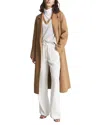Reiss Brooks Long Length Belted Wool-blend Coat In Brown